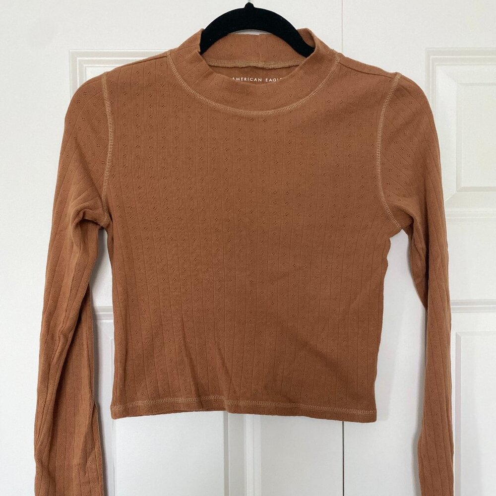 American Eagle Mock Neck Long Sleeve